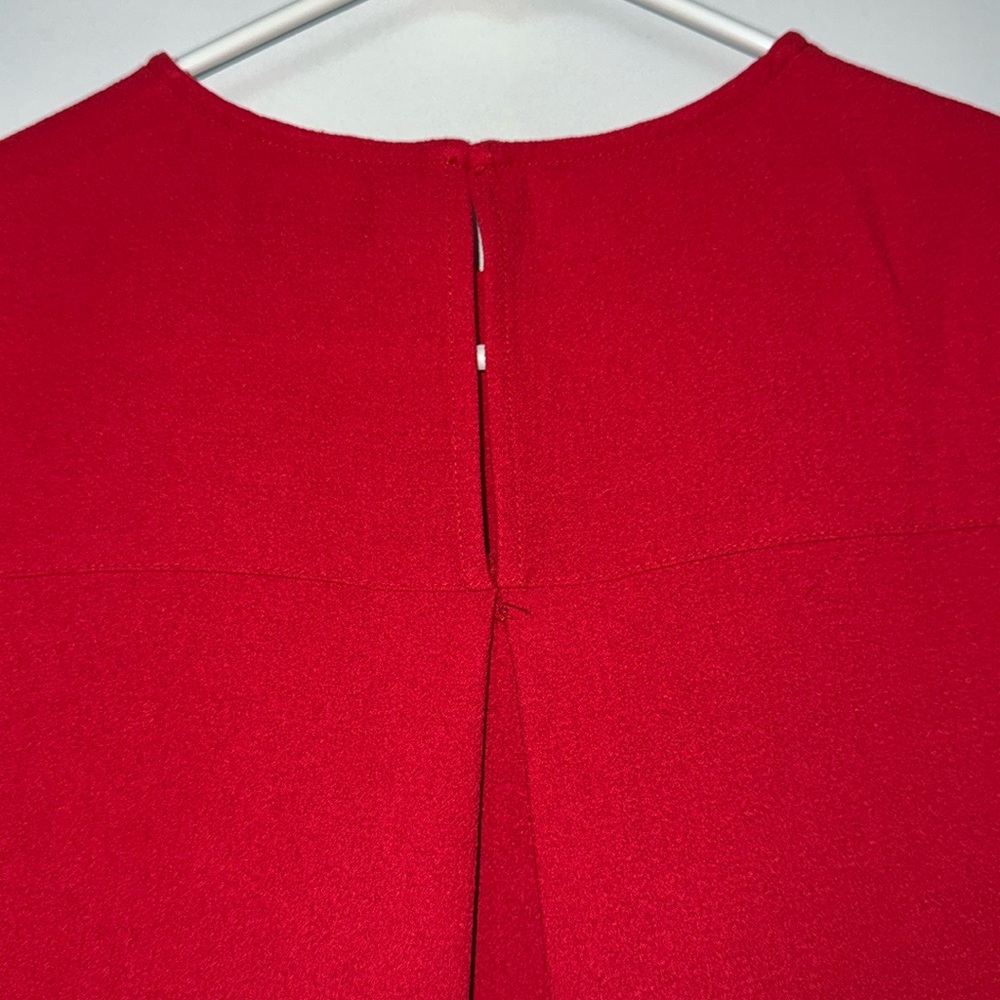 Madewell Short Sleeve Blouse Red XSmall - Picture 3 of 4